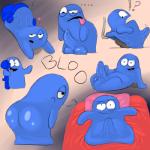 balls bodily_fluids duo foreskin genitals heart_symbol looking_at_viewer male male/male not_furry penis solo sweat da~blueguy cartoon_network foster's_home_for_imaginary_friends blooregard_q._kazoo blue_guy_(da~blueguy) 1:1 2017 low_res multiple_images