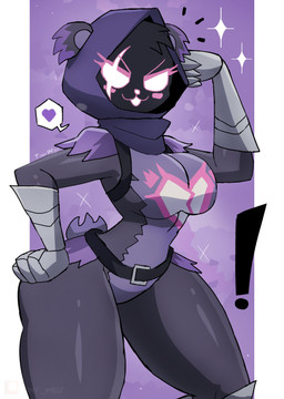 anthro bear_ears breasts eyebrows eyelashes featureless_breasts featureless_crotch female heart_symbol solo speech_bubble tail tonywelt epic_games fortnite raven_team_leader bear mammal 2024 absurd_res hi_res watermark