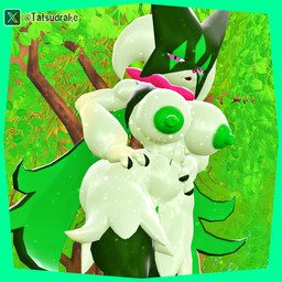 anthro areola big_breasts biped breasts female female_anthro green_body looking_at_viewer nipples nude nude_female pink_areola pink_nipples pose solo standing thick_thighs wide_hips kabalmystic tatsudrake game_freak nintendo pokemon felid feline generation_9_pokemon mammal meowscarada pokemon_(species) 3d_(artwork) digital_media_(artwork) pinup source_filmmaker_(artwork)