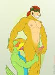 anal anthro armpit_hair avian balls bird bodily_fluids body_hair bowser_koopa_junior_(roommates) duo erection genital_fluids genitals hi_res humanoid_genitalia humanoid_penis koopa male male/male male_penetrated male_penetrating male_penetrating_male mario_bros nintendo nipple_piercing nipples nude open_mouth oral penetration penis piercing precum rimming roommates_(comic) scalie sex smile sparkx spelunker_sal standing tongue tongue_out vein