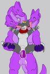 3_heads abdominal_bulge anthro balls bdsm bodily_fluids bondage bound cum cum_inside duo french_kissing genital_fluids genitals kissing knot licking male male/male multi_head muscular size_difference tongue tongue_out razigator european_mythology greek_mythology mythology homohydra hydra kobold scalie hi_res