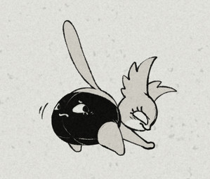 ambiguous_gender blush clothing clothing_transformation duo feral frown panties simple_background tail transformation underwear underwear_transformation gulp_goon mewgenics marshmallow_(mewgenics) morana_(mewgenics) animate_inanimate domestic_cat felid feline felis mammal