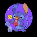 big_ears black_eyes bodily_fluids candy circle dessert food fur head_tuft holding_object licking lollipop number orange_nose purple_body purple_fur saliva simple_background smile solo tongue tongue_out transparent_background tuft vase chibitigre disney lilo_and_stitch doubledip alien experiment_(lilo_and_stitch) 1:1 2012 alpha_channel digital_media_(artwork) hi_res