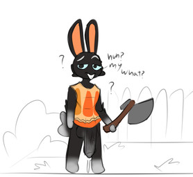 accident accidental_exposure axe balls big_penis bodily_fluids confusion femboy foreskin genital_fluids genitals huge_penis hyper hyper_genitalia hyper_penis male melee_weapon penis precum simple_background solo tools weapon hornyaxolotl animal_crossing nintendo cole_(animal_crossing) lagomorph leporid mammal rabbit