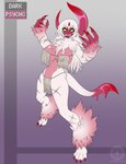 anthro breasts claws female finger_claws fur toe_claws white_body white_fur tanukiarts fakemon nintendo pokemon aphrodite_the_absol phobos ancient_pokemon mammal paradox_pokemon pokemon_(species) shiny_pokemon 2023 hi_res