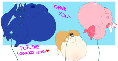 5_fingers 5_toes air_inflation anthro belly big_belly big_breasts black_claws black_nose blue_background blue_body blue_eyebrows blue_nipples breasts brown_hair claws eyebrows feet female fingers floating fur gloves_(marking) group hair heart_symbol horn hose hose_inflation huge_belly huge_breasts inflation larger_female leg_markings male markings multicolored_body multicolored_fur nipples non-mammal_nipples pink_body pink_fur pink_nipples simple_background size_difference smaller_female smaller_male socks_(marking) tail tan_body tan_fur tan_horn teal_wings toes trio white_hair wide_hips wings yellow_eyes day-tripper-guy blue_(day-tripper-guy) isaac_(day-tripper-guy) canid canine canis domestic_dog lagomorph leporid mammal rabbit absurd_res hi_res