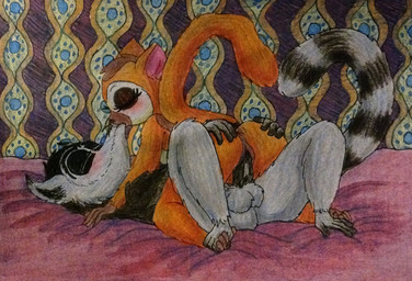 anthro anus balls black_penis blush duo eyelashes eyes_closed female female_anthro female_penetrated from_front_position genitals hand_on_butt kissing lying male male/female male_anthro male_penetrating male_penetrating_female nude nude_anthro nude_female nude_male on_back penetration penile penile_penetration penis penis_in_vagina raised_tail reverse_missionary_position sex tail vaginal vaginal_penetration vulva puku83 all_hail_king_julien dreamworks madagascar_(series) clover_(madagascar) king_julien crowned_lemur lemur mammal primate ring-tailed_lemur strepsirrhine