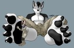 anthro barefoot bulge clothed clothing duo erection erection_under_clothing feet female foot_fetish humanoid_feet larger_male male male/female pawpads plantigrade rubbing_feet size_difference smaller_female soles submissive submissive_female toes icarozilla itsthatoneguy aeris_roivas canid canine canis domestic_dog husky lagomorph leporid mammal nordic_sled_dog rabbit spitz