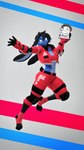 anthro branded_clothing chest_tattoo colorful_background duo female jumping male tattoo throwing_another conditional_dnp domibun fastball_special the_finals domi_(domibun) jfj lagomorph leporid mammal rabbit 3d_(artwork) absurd_res digital_media_(artwork) hi_res source_filmmaker_(artwork)