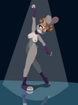 anthro dancing female glowing glowing_eyes glowing_star grey_body hypnosis kil'a mind_control mirror mirror_reflection nipples nude reflection scut_tail short_tail solo star tail <kil'a> disney zootopia judy_hopps lagomorph leporid mammal rabbit 3:4 absurd_res hi_res