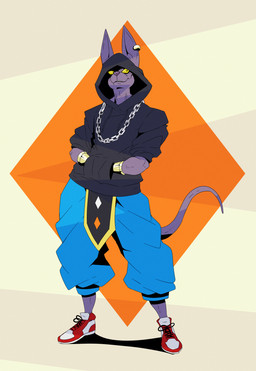 anthro bottomwear bracelet chain chain_necklace clothed clothing ear_piercing ears_up fangs footwear fur hand_in_pocket hands_in_both_pockets hands_in_hoodie hoodie jewelry male necklace pants piercing pockets purple_body shoes sneakers solo standing tail teeth topwear yellow_eyes reagan700 dragon_ball dragon_ball_super beerus domestic_cat felid feline felis mammal 2024 hi_res