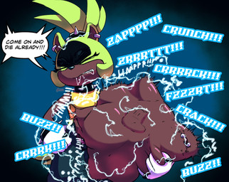 abdominal_bulge anthro belly big_belly bodily_fluids dialogue digestion digestion_noises drooling duo electricity female female_anthro female_pred female_prey oral_vore saliva same_size_vore sound_effects speech_bubble text vore tascom idw_publishing sega sonic_the_hedgehog_(comics) sonic_the_hedgehog_(idw) sonic_the_hedgehog_(series) surge_the_tenrec whisper_the_wolf afrosoricid mammal tenrec english_text hi_res