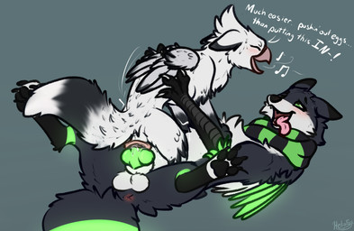 animal_genitalia animal_penis animal_vulva balls beak blush bodily_fluids breath butt canine_genitalia canine_penis claws cloaca dripping duo erection feathered_wings feathers feet female female_penetrated feral fur genital_fluids genitals knot knotting male male/female male_penetrating male_penetrating_female open_mouth panting penetration penis quadruped riding sex simple_background singing smile sweat tail talons toes tongue tongue_out wet wings conditional_dnp heliofox mythology helio_(heliofox) puff_(luftraptor) avian canid canine canis enfield fox gryphon mammal mythological_avian mythological_creature digital_media_(artwork) hi_res