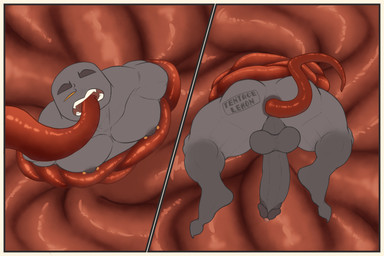 all_the_way_through anal anal_penetration anus balls big_balls big_butt big_penis butt deep_throat forced genitals grey_body grey_skin male neck_bulge nude oral oral_penetration penetration penis rape sex solo tentacle_in_ass tentacle_in_mouth tentacle_penetration tentacle_rape tentacle_sex tentacles threaded_by_tentacle lemonismonster fan_character greyton_(lemonismonster) humanoid monster 3:2 absurd_res hi_res