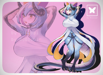 anthro female scales solo tail ooooopi nintendo pokemon generation_3_pokemon kirlia pokemon_(species) hi_res