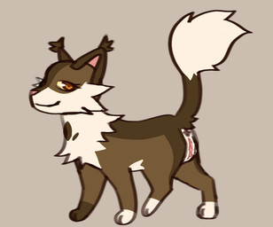 brown_body brown_fur butt female feral fur genitals presenting presenting_hindquarters smug_face solo vulva jinglecide warriors_(book_series) leafstar_(warriors) felid feline mammal