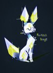 :3 ambiguous_gender eyes_closed feral fur fur_markings markings shadow simple_background sitting smile solo text white_body white_fur naircat nintendo pokemon trig eeveelution generation_2_pokemon pokemon_(species) umbreon digital_media_(artwork) english_text