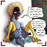 1:1 animal_genitalia anthro avian beak beakstick bird bodily_fluids claws cloaca clothing colored_nails crane_(bird) crowned_crane dialogue dregadude egg english_text female furgonomics genital_fluids genitals grey_crowned_crane gruiform hi_res legwear lipstick makeup nails naomi_mayeda_(character) oviposition pussy recording solo spread_thighs text thigh_highs thigh_highs_only vaginal_fluids