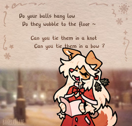 anthro bow_tie button_ears christmas_clothing clothed clothed_anthro clothed_female clothing eyes_closed female floppy_ears fully_clothed fully_clothed_anthro fully_clothed_female fur hair holding_object holding_paper holidays holly_(plant) long_hair multicolored_body multicolored_fur paper photo_background plant red_bow_tie red_clothing singing solo standing tail text tilde_after_text two_tone_body two_tone_fur white_body white_fur white_hair bagelcollie christmas bagel_(bagelcollie) border_collie canid canine canis collie domestic_dog herding_dog mammal pastoral_dog sheepdog 2025 artist_name english_text photography_(artwork)