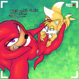 anthro balls blue_eyes butt camera_view dipstick_tail duo feet fellatio foot_on_butt fur genitals half-closed_eyes male male/male markings narrowed_eyes nude_anthro oral penile penis purple_eyes recording_video red_body red_fur sex tail tail_markings white_body white_fur yellow_body yellow_fur rakkan sega sonic_the_hedgehog_(series) knuckles_the_echidna miles_prower canid canine echidna fox mammal monotreme 1:1 absurd_res hi_res