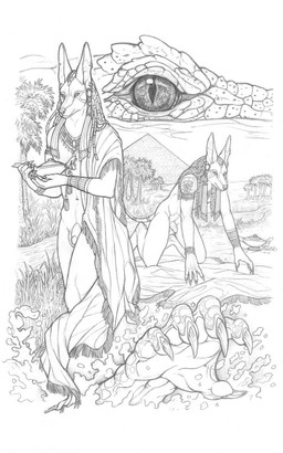 ambush anthro attack balls bedding being_watched blanket duo genitals jewelry kneeling looking_at_another magic_lamp male nude outdoor_nudity palm_tree penis plant public public_nudity pyramid reeds river spying tree dark_natasha egyptian_mythology middle_eastern_mythology mythology anubis sobek anubian_jackal canid canine canis crocodile crocodilian deity jackal mammal reptile scalie hi_res