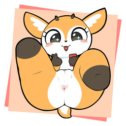 anthro anus blush butt cellphone electronics female genitals grey_eyes looking_at_viewer nude nude_anthro nude_female open_mouth orange_body phone presenting presenting_anus presenting_hindquarters presenting_vulva simple_background smartphone smile solo sparkles sparkling_eyes spread_legs spreading tail vulva white_body lemonspark_nwt aggretsuko sanrio tsunoda_(aggretsuko) antelope bovid gazelle mammal thomson's_gazelle true_antelope 1:1 2024 censored digital_media_(artwork) hi_res mosaic_censorship