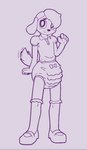 5_fingers anthro blush blush_lines bottomwear clean_diaper clothed clothed_anthro clothed_male clothing diaper diaper_cover eyebrows femboy fingers floppy_ears footwear hair head_tilt knee_highs knee_socks legwear looking_aside male mary_janes motion_lines mouth_closed polo_shirt purple_and_black raised_arm shirt shirt_tucked_in shoes short_sleeves slight_smile socks solo standing tail tail_motion tailwag topwear undercut underwear wearing_diaper baggashame raymond_(baggashame) canid canine canis domestic_dog mammal 2022 full-length_portrait hi_res monochrome portrait