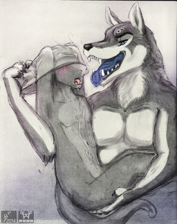 anthro anthro_on_anthro anthro_penetrating blindfold bodily_fluids breath clothing daily_devotion drooling gasp kisses love male male/male messy panting passionate penetration restrained saliva size_difference soaked undressing warm wet diablito wolfywetfurr canid canine canis kobold mammal scalie wolf hi_res