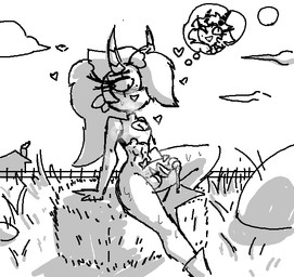 abs balls bodily_fluids clothed clothing female genital_fluids genitals gynomorph heart_symbol horn humanoid_genitalia humanoid_penis incestuous_fantasy intersex masturbation muscular muscular_female musk penile penile_masturbation penis pubes public simple_background solo sweat thick_thighs eviltqf hellaverse helluva_boss microsoft microsoft_paint_(copyright) sallie_may_(helluva_boss) demon humanoid imp digital_media_(artwork) microsoft_paint_(artwork) monochrome incest_(lore) trans_(lore) trans_woman_(lore)
