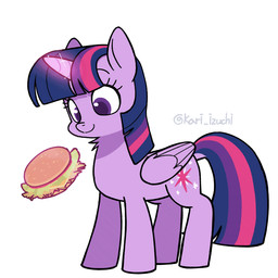 burger cheese chest_tuft dairy_products eating female feral food fruit glowing glowing_horn hayburger horn lettuce magic plant solo telekinesis tomato tuft vegetable wings kari_izuchi friendship_is_magic hasbro my_little_pony mythology twilight_sparkle_(mlp) equid equine mammal mythological_creature mythological_equine winged_unicorn 1:1 animated