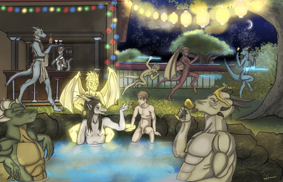 anthro bar bath_house breasts casual_nudity chasing drinking female foreskin genitals guardian king male night nudist penis relaxing royalty waiter yoshitoki92 mythology cindy maledictus tenshiro tonitrus angel dragon human mammal mythological_creature mythological_scalie scalie hi_res