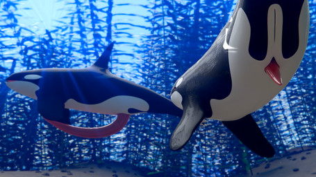 animal_genitalia animal_penis anus big_penis blue_eyes butt cetacean_genitalia cetacean_penis depth_of_field duo feral fin flippers flukes genital_slit genitals imminent_sex kelp light light_beam long_penis low-angle_view male male/male medial_ring medial_ringed_tapering_penis multicolored_body peeking_penis penis presenting presenting_hindquarters presenting_penis red_eyes red_penis sunbeam sunlight tapering_penis two_tone_body underwater very_long_penis water qubane korqa orqa aquatic cetacean mammal 16:9 2026 3d_(artwork) 4k absurd_res blender_(artwork) blender_cycles_(artwork) digital_media_(artwork) hi_res widescreen