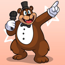 3_toes 5_fingers anthro bent_arm black_bow_tie black_top_hat blue_eyes bow_tie brown_body brown_eyebrows brown_fur brown_nose button_(fastener) clothing electronics eyebrows fangs feet fingers fur gesture gloves hand_gesture handwear holding_microphone holding_object male male_anthro microphone open_mouth open_smile pink_tongue pointing redesign smile standing star_(shape) straight_arm tan_body tan_inner_ear tan_skin teeth toes tongue whiskers white_clothing white_gloves white_handwear crispytoastyt five_nights_at_freddy's scottgames freddy_(fnaf) bear brown_bear mammal ursine 1:1 2025 cel_shading colored digital_drawing_(artwork) digital_media_(artwork) english_description full-length_portrait hi_res portrait shaded