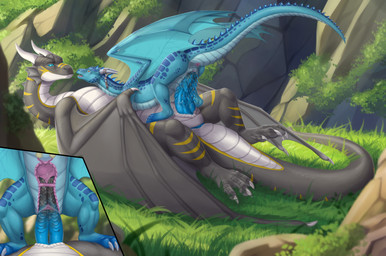 big_dom_small_sub cowgirl_position cutaway diaphallism dominant double_penetration double_vaginal duo female feral from_front_position genitals internal looking_pleasured male male/female multi_genitalia multi_penis on_bottom on_top penetration penile_spines penis ridiculous_fit sex size_difference tail_anus vaginal vaginal_penetration fridaflame european_mythology mythology miriizah zyristra dragon mythological_creature mythological_scalie scalie western_dragon wyvern hi_res