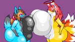 6_tails anthro big_breasts big_butt breast_size_difference breast_squish breasts breasts_frottage butt dipstick_tail eye_contact female female/female fox_tail huge_breasts hyper hyper_breasts looking_at_another markings multi_tail simple_background smile squish tail tail_markings titfight wide_hips dahliathefox asian_mythology east_asian_mythology japanese_mythology mythology phylosophia_(elysios) wolfy_(dahliathefox) canid canine canis deity fox fox_spirit mammal wolf yokai 16:9 hi_res widescreen