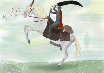 anal anal_masturbation anal_orgasm anal_penetration anatomically_correct anatomically_correct_genitalia anatomically_correct_penis animal_genitalia animal_penis aroused blonde_hair bodily_fluids bridle cape clothing cum dialogue duo ejaculation equine_genitalia equine_penis eyes_closed feral fur genital_fluids genitals grass grey_body grey_fur hair hands-free male mane masturbation melee_weapon mount object_in_ass on_hind_legs orgasm penetration penile penis plant precum reins riding saddle saddle_bag sex_toy sex_toy_in_ass sex_toy_insertion sword tail text vibrator vibrator_in_ass weapon yellow_tail nighttorrent elden_ring fromsoftware tarnished_(elden_ring) torrent_(elden_ring) equid equine horse human mammal absurd_res hi_res huge_filesize