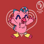 anthro female pink_body solo symbol garrus368 bandai_namco digimon avian bird biyomon digimon_(species) 1:1 hi_res