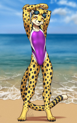 ambiguous_gender anthro biped clothed clothed_ambiguous clothed_anthro clothing day fingers front_view fur hair looking_at_viewer outside sky smile solo standing tail whiskers mykegreywolf cheetah felid feline mammal 2025 absurd_res digital_drawing_(artwork) digital_media_(artwork) hi_res