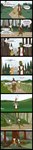 anthro barefoot bonding carrying_another clothed clothing cloud day dialogue duo duo_focus fantasy_racism feet female forest fur grass grey_stripes group horn male on_face on_nose on_shoulders plant raining shadow sky sleeping speech_bubble striped_body striped_fur stripes talking_to_another text tree yellow_sclera vikozlav microsoft the_elder_scrolls kishna ra_(vikozlav) ambient_arthropod ambient_butterfly ambient_flier ambient_insect argonian arthropod blue_morpho butterfly felid insect khajiit lepidopteran mammal scalie absurd_res comic digital_media_(artwork) english_text hi_res long_image multiple_scenes tall_image