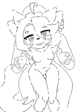anthro black_nose blush bodily_fluids breasts duo female female_anthro female_on_human fluffy fluffy_tail hair hands_behind_head human_on_anthro interspecies male male/female male_human male_on_anthro sex size_difference small_breasts smaller_female spiral spiral_eyes sweat tail thigh_sex smekbo mango_(catofinterest) canid canine domestic_cat felid feline felis fox human hybrid mammal 2d_animation animated black_and_white frame_by_frame monochrome no_sound short_playtime video nonbinary_(lore)