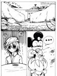 anthro female flower male plant rose_(flower) round_ears text loreking disney kingdom_hearts square_enix minnie_mouse riku_(kingdom_hearts) human mammal mouse murid murine rodent black_and_white comic hi_res monochrome spanish_text traditional_media_(artwork) translated