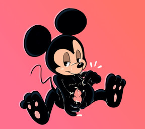 anthro bodily_fluids cum cum_on_face cum_on_own_face cum_on_penis cum_on_self ejaculation erection excessive_cum excessive_genital_fluids feet genital_fluids genitals gesture hand_gesture holding_own_penis holding_penis looking_at_viewer male narrowed_eyes pawpads penis pointing pointing_at_penis presenting presenting_penis seductive simple_background smile smirk solo suggestive suggestive_gesture kinxybunny disney mickey_mouse house_mouse mammal mouse murid murine rodent absurd_res hi_res