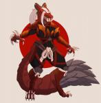 anthro anthrofied armor breasts claws female hair non-mammal_breasts open_mouth simple_background solo tail teeth toe_claws white_hair undeadkitty13 capcom monster_hunter mythology dragon fanged_wyvern mythological_creature mythological_scalie odogaron scalie 2019 digital_media_(artwork) hi_res