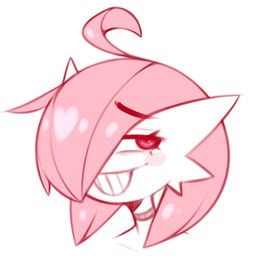 femboy grin male simple_background smile solo teeth toothy_smile frowntown nintendo pokemon pink_(frowntown) gardevoir generation_3_pokemon humanoid pokemon_(species) 2026 hi_res tagme