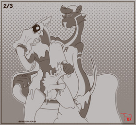 anthro balls body_pattern clothing coming_from_puddle dripping duo elastic elastic_body elasticity elongated face_pull fur genitals glistening glistening_body hand_on_face headgear headwear horn impending_transformation latex latex_tail latex_transformation liquid_latex living_rubber long_tail machine male male/male malleable_body markings melting melting_body multicolored_body multicolored_fur nude oozing pattern_body penis puddle stalking standing stretching stretchy surprised tail takeover thick_thighs transformation two_tone_body two_tone_fur unsuspecting_victim white_body white_latex digitalscales digi_(digitalscales) hyena_rubber android animate_inanimate goo_creature hyena latex_creature living_latex living_machine mammal robot synth_(vader-san) absurd_res hi_res sequence