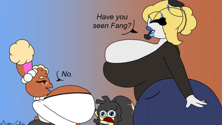 anthro big_breasts big_butt blue_lips breasts butt eyewear female glasses group huge_breasts larger_female lips male oblivious size_difference smaller_male thick_lips trio voluptuous_female scor-chii nintendo pokemon fang_(scor-chii) kithara_(strugglebunny) shirley_(grass-noodle) buneary generation_3_pokemon generation_4_pokemon generation_5_pokemon legendary_pokemon mawile meloetta pokemon_(species) 16:9 4k absurd_res hi_res meme widescreen