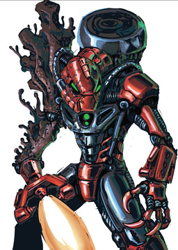 4_fingers ambiguous_gender angry armor body_horror claws facial_scar fingers fire flamethrower fungus green_eyes machine mask metallic_body mouthless narrowed_eyes plant ranged_weapon red_body scar silver_body simple_background solo standing weapon weapon_hand ariartaccount bionicle lego vakama animal_humanoid elemental_creature fungi_fauna hordika humanoid robot toa 2025 digital_drawing_(artwork) digital_media_(artwork)