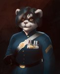 anthro female medal medallion simple_background solo yellow_eyes shadoca blizzard_entertainment warcraft bear mammal pandaren hi_res