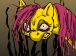 angry creepy female insane solo what average_artist friendship_is_magic hasbro my_little_pony fluttershy_(mlp) equid equine horse mammal pony 4:3 animated digital_media_(artwork) headshot_portrait portrait short_playtime