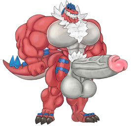 abs anthro balls big_balls big_muscles big_pecs big_penis big_tail chest_tuft genitals huge_balls huge_muscles huge_pecs huge_penis hyper hyper_balls hyper_genitalia hyper_penis male muscular muscular_anthro muscular_legs muscular_male neck_tuft pecs penis pubes solo tail tuft vein veiny_penis hehdgd nintendo pokemon fossil_pokemon generation_6_pokemon pokemon_(species) tyrantrum absurd_res hi_res